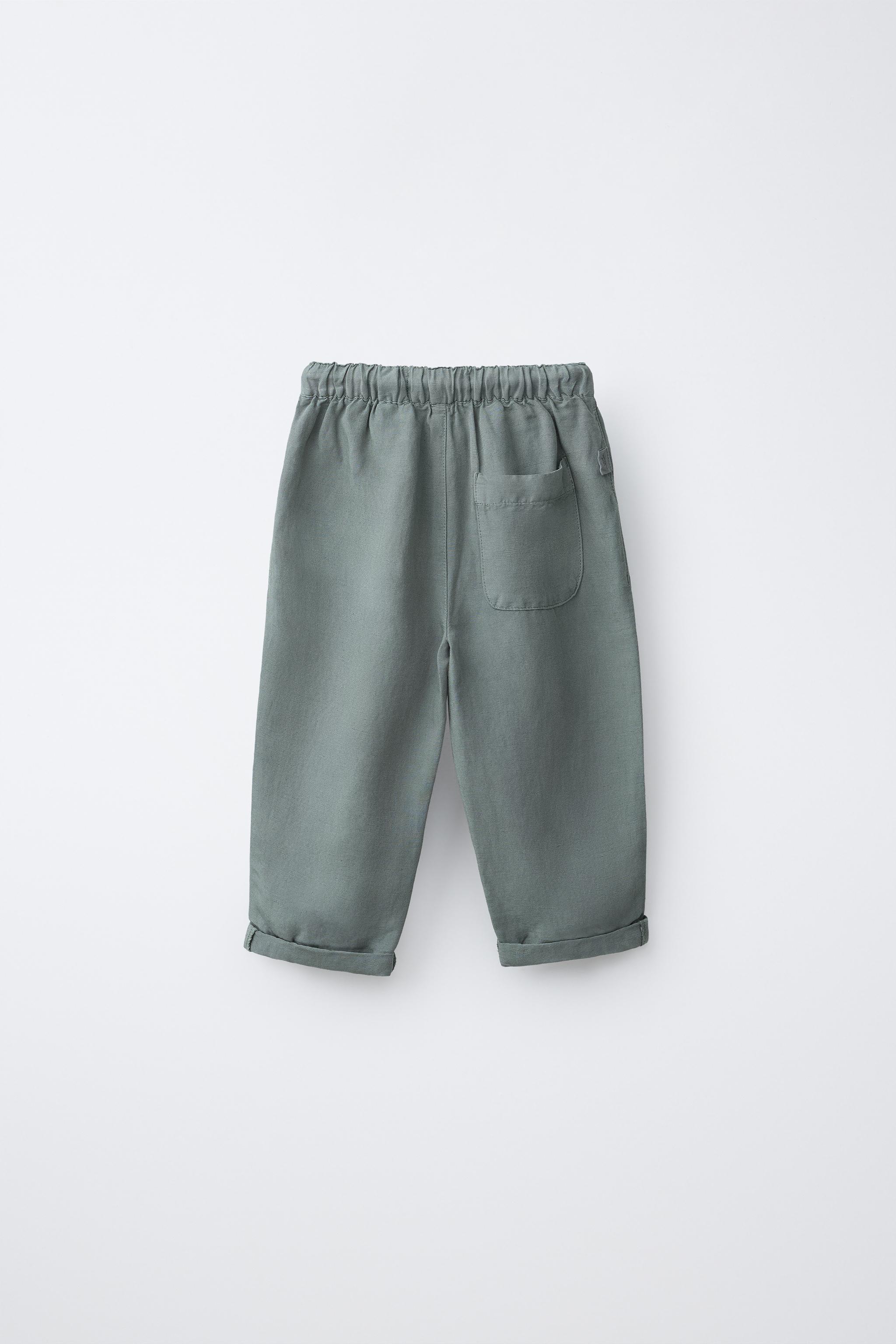 FLOWY LINEN BLEND PANTS